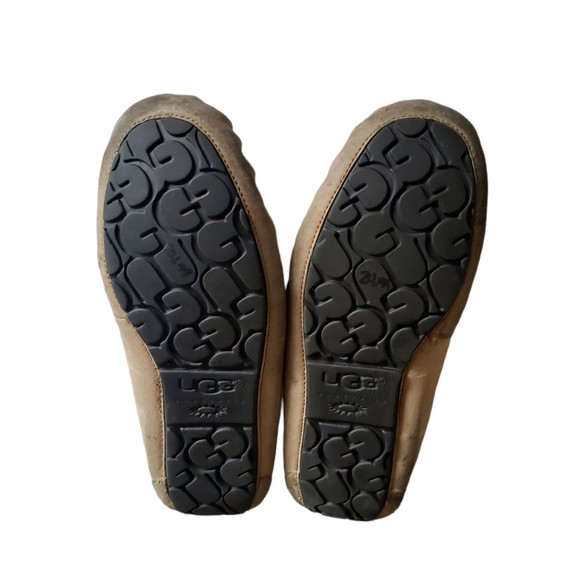 Women's Ugg 5612 Brown Leather Fur Lined Slip-On Slippers Size 8 - Picture 12 of 12